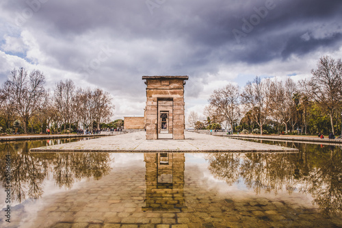 Debod temple in the center of madrid