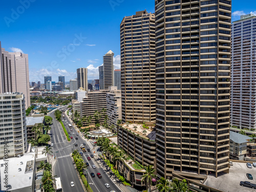 Obraz na plátně Condo towers overlooking Ala Moana Boulevard