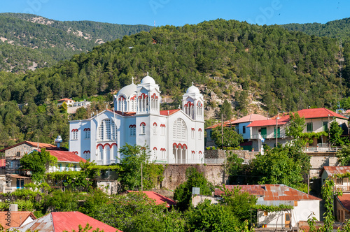 Church of holy cross in Pedoulas village. Cyprus photo