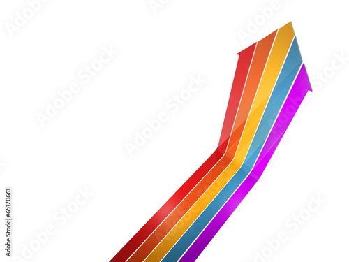 colorful arrow up