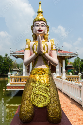 THai Angel on blue sky photo