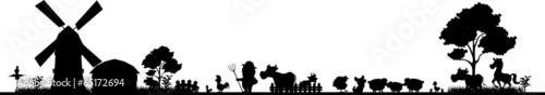 farm silhouette for you design