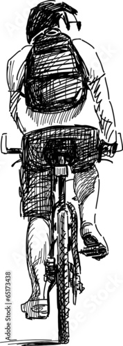 sketch of a bicyclist