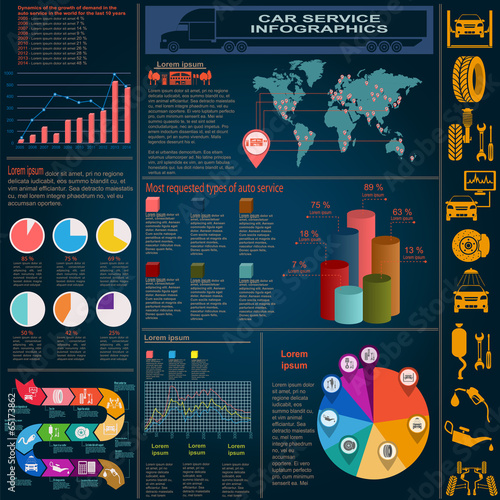 Car service, repair Infographics