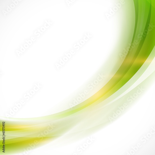 Abstract curve smooth green flow background, Vector illustration