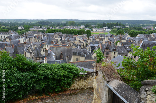 Roofs of Chinon town, Vienne valley, France