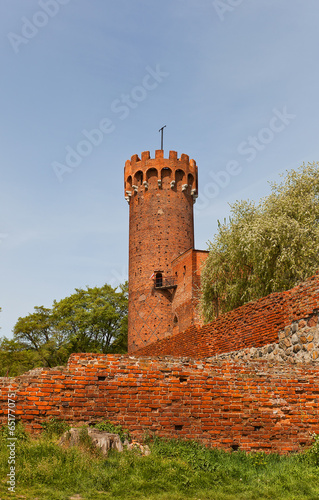 North-east tower of Schwetz castle (1350). Swiecie, Poland photo