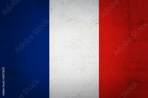 Canvastavla France vintage flag