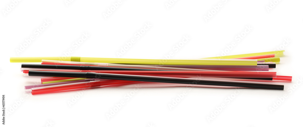 Colorful cocktail straws