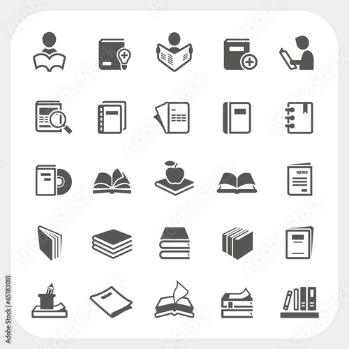 Book icons set