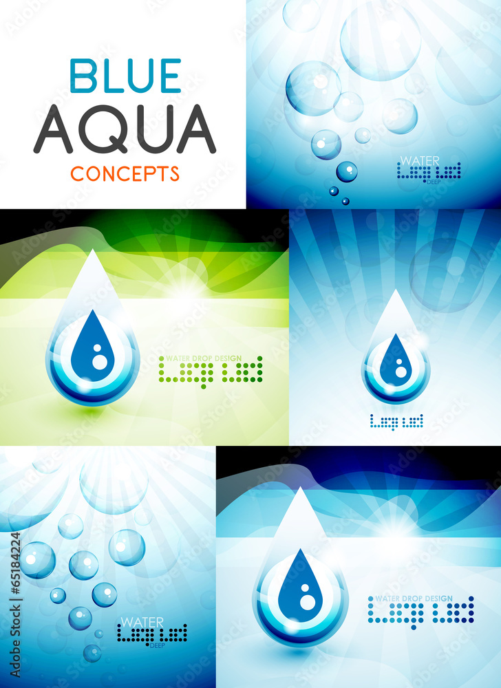 Vector water concepts design collection Vector water concepts design collection