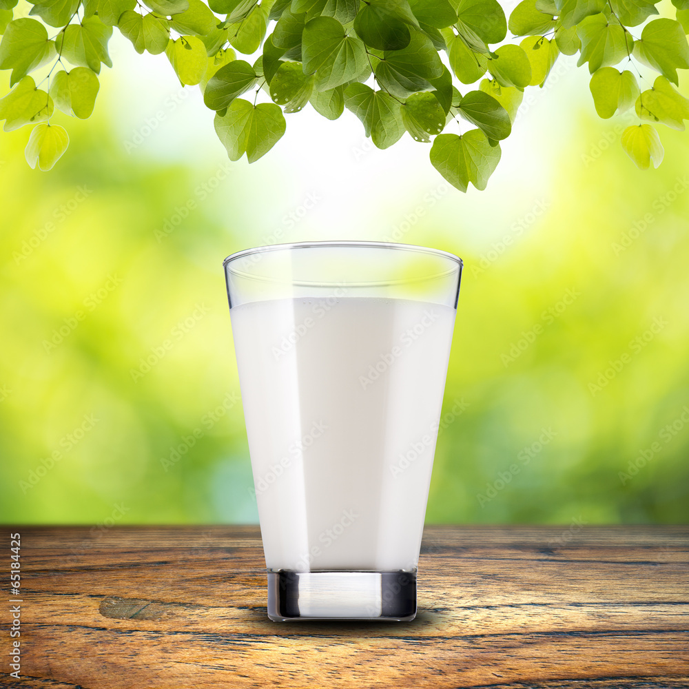 Milk On Wood Table Milk On Wood Table