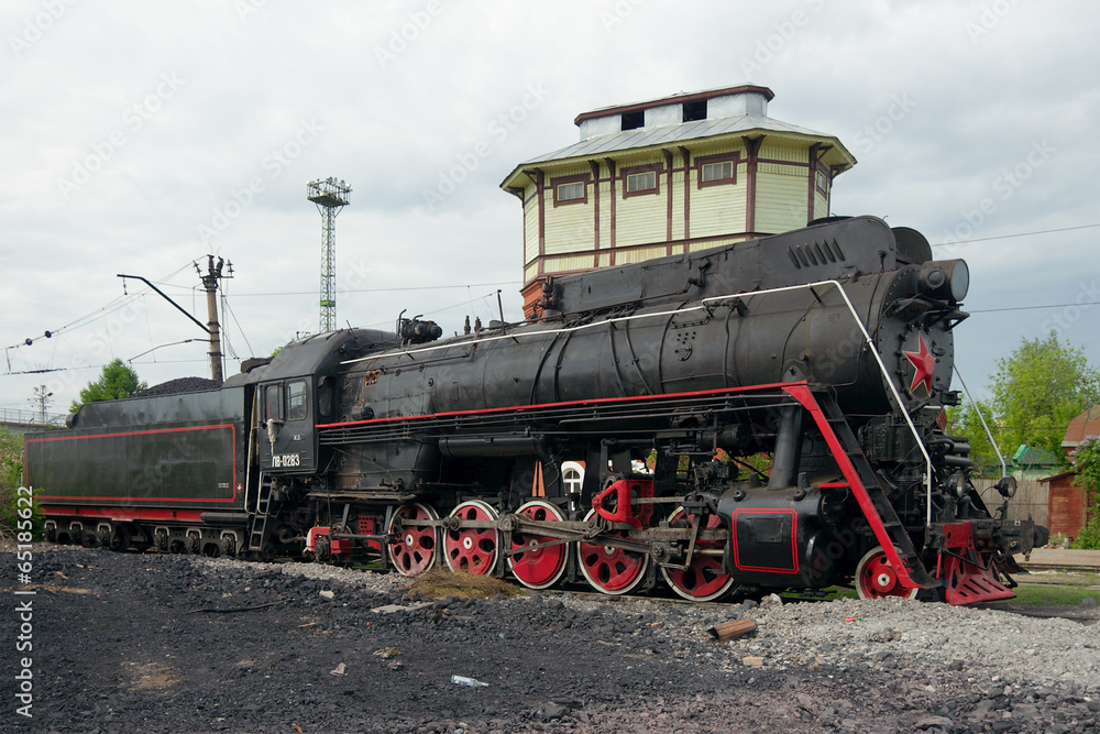 LV-0283 steam locomotive, side view, Moscow, Russia