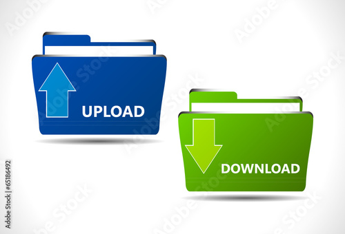 Download and upload vector web icons, file folders