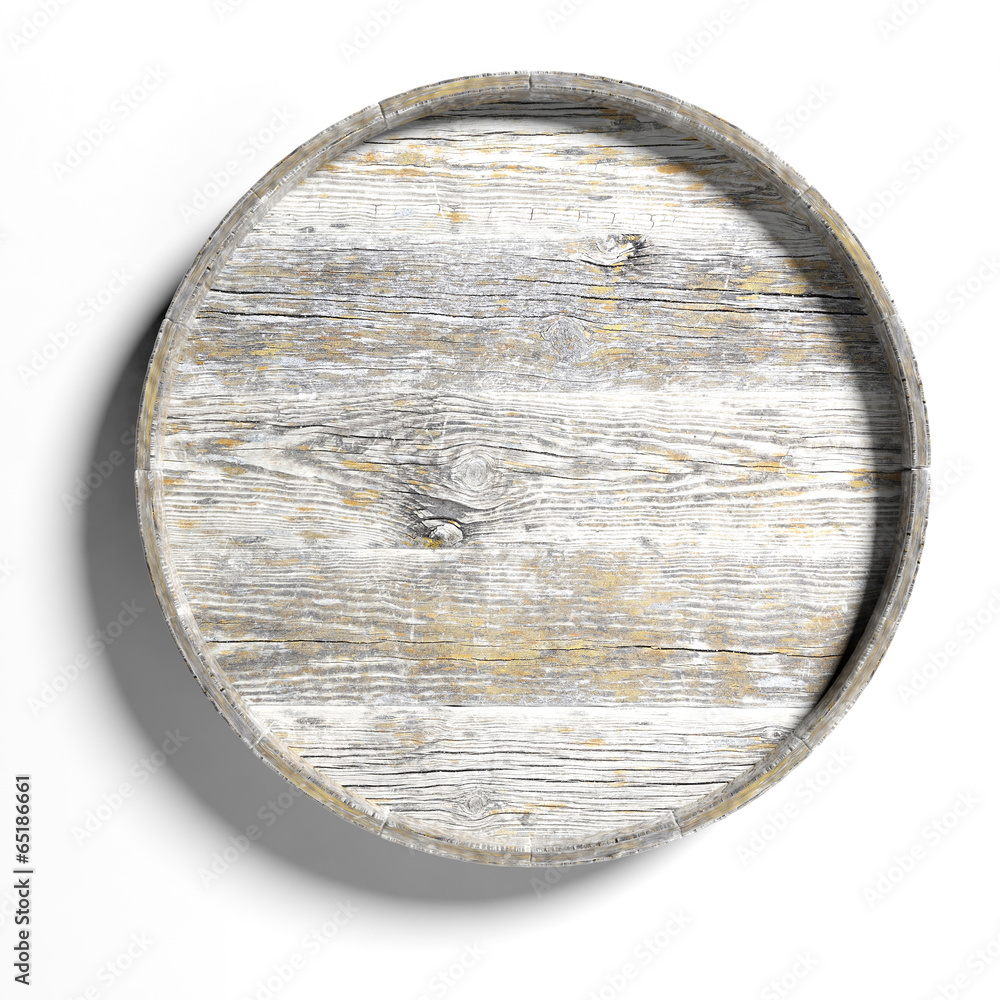 Old round wooden sign isolated on white background Old round wooden sign isolated on white background