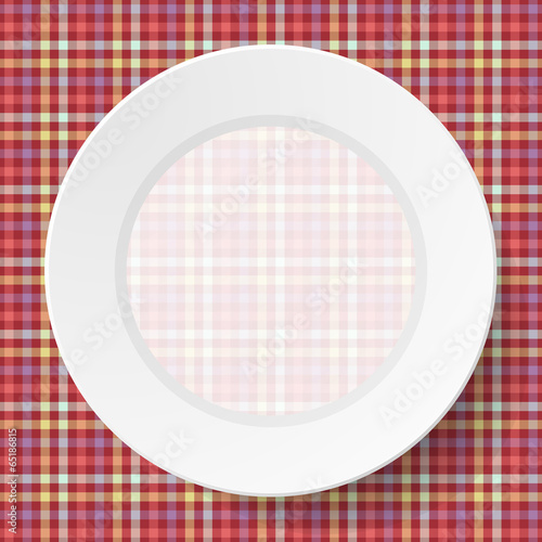 Image dishes on a napkin