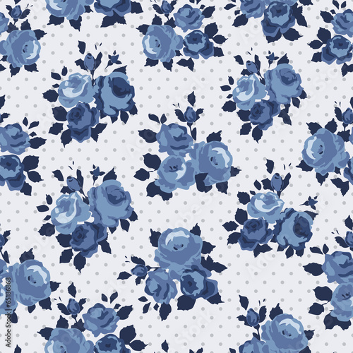 Cottage chic roses pattern