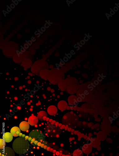 abstract vector illustration of a helical DNA