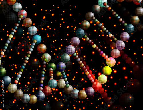abstract vector illustration of a helical DNA