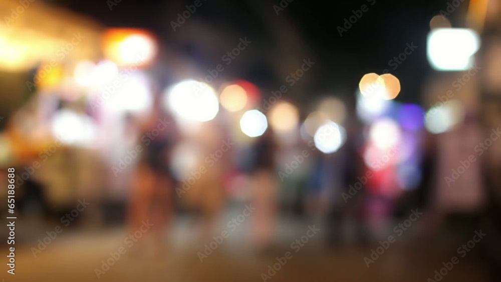 Night marketplace in Koh Samui with blurred background Night marketplace in Koh Samui with blurred background