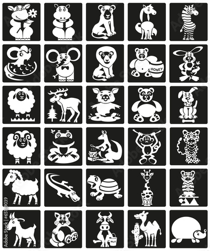 Fototapeta Naklejka Na Ścianę i Meble -  animals icons