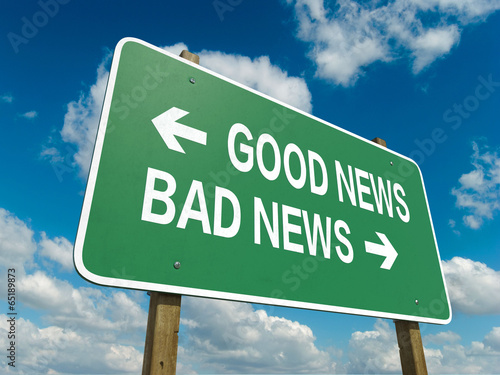 Slika na platnu good news bad news