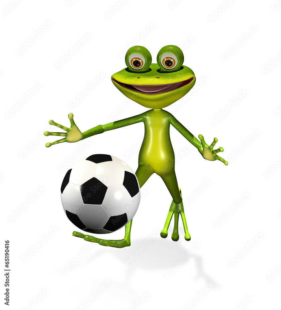 Fototapeta premium soccer player frog