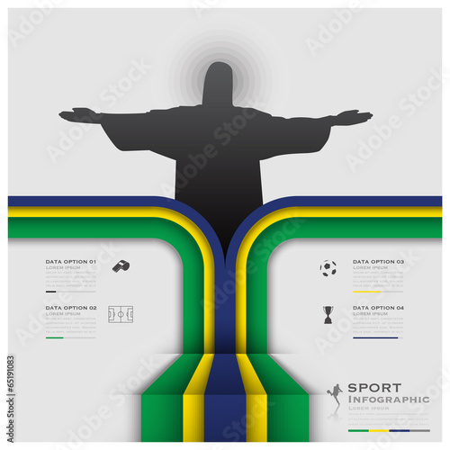 Road To Brazil 2014 Football Tournament Sport Infographic photo