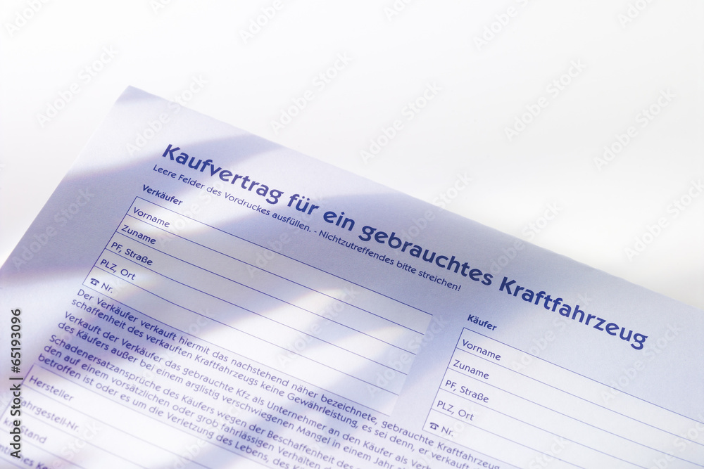Obraz premium Umowa kupna