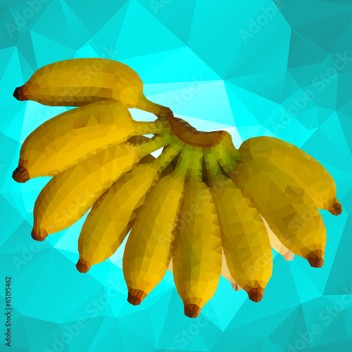 Fruit Banana polygon vector