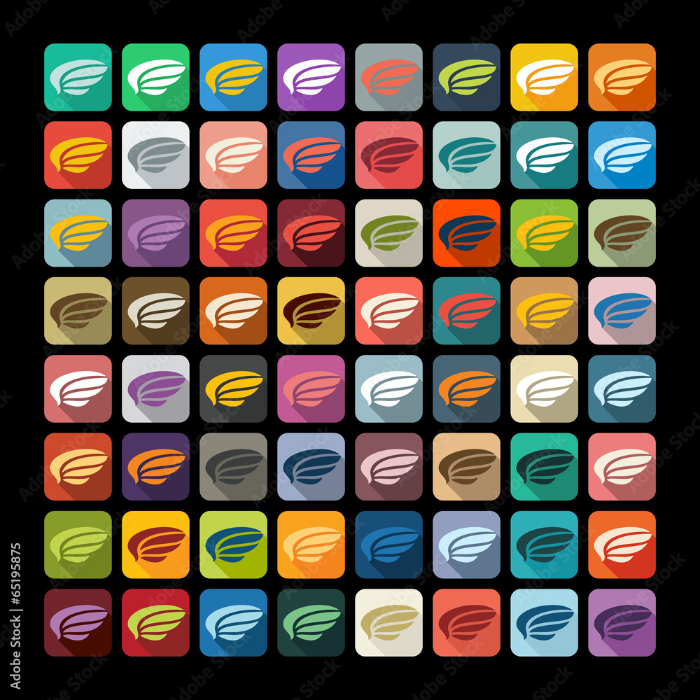 Flat design: wing Flat design: wing