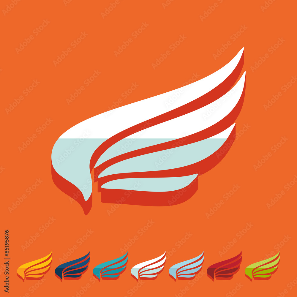Obraz premium Flat design: wing