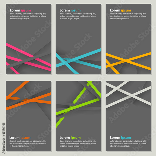 Set of neutral business cards