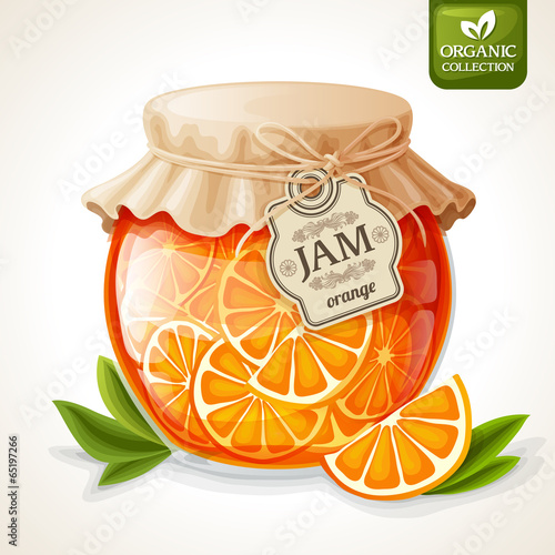 Orange jam jar