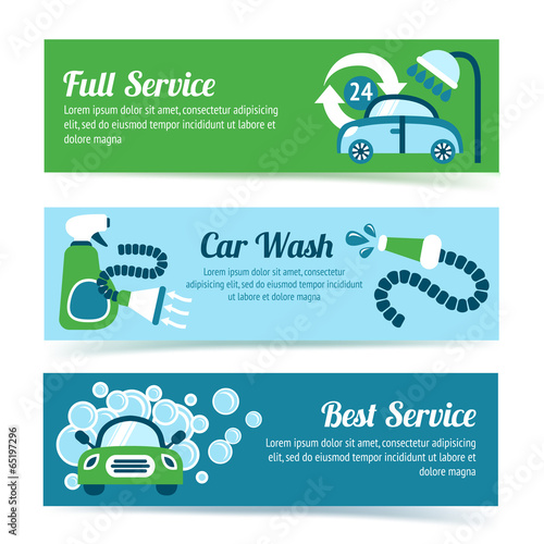 Car wash banners