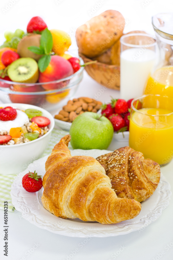 Healthy breakfast on the table Healthy breakfast on the table