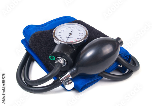 Blood pressure isolated on white