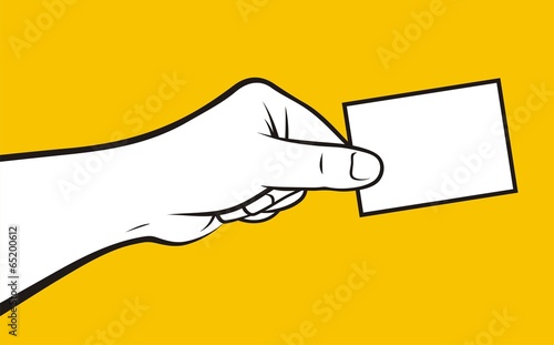 Business card give