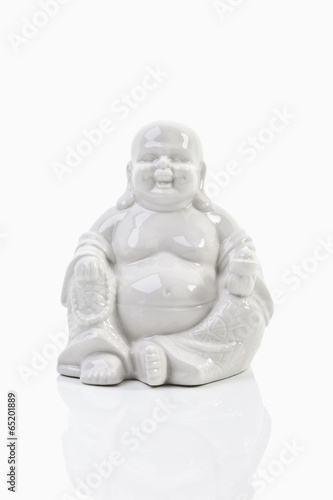 Weiß Statue von Buddha , close up