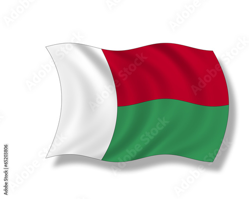 Illustration Flagge von Madagaskar