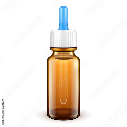 Medical Glass Brown Bottle With Medicine Dropper