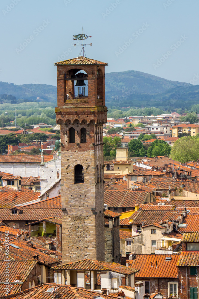 Clock tower in Lucca, Tuscany