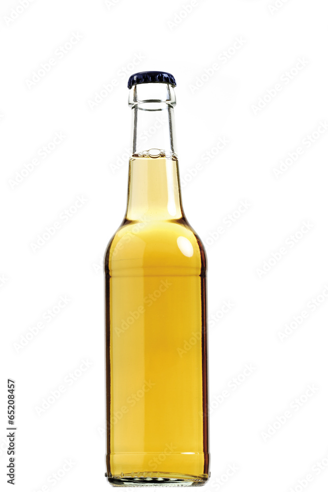 Gelbe Flüssigkeit in Flasche Gelbe Flüssigkeit in Flasche