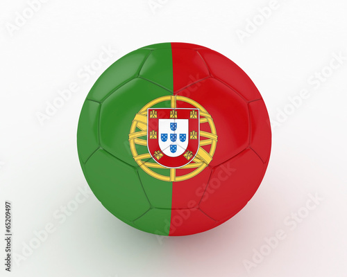 3d Portugual Fifa World Cup Ball - isolated