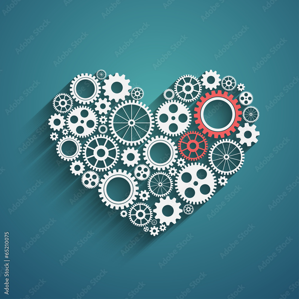 heart with gears