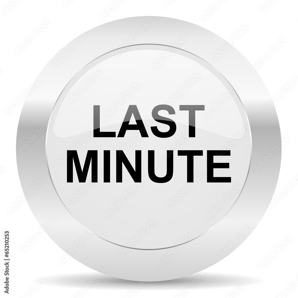 last minute silver glossy web icon last minute silver glossy web icon