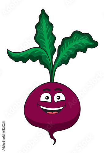 Cheerful happy cartoon beetroot vegetable