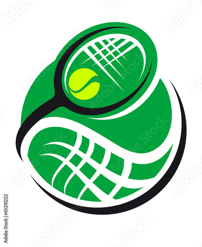 Tennis ball and racquet icon