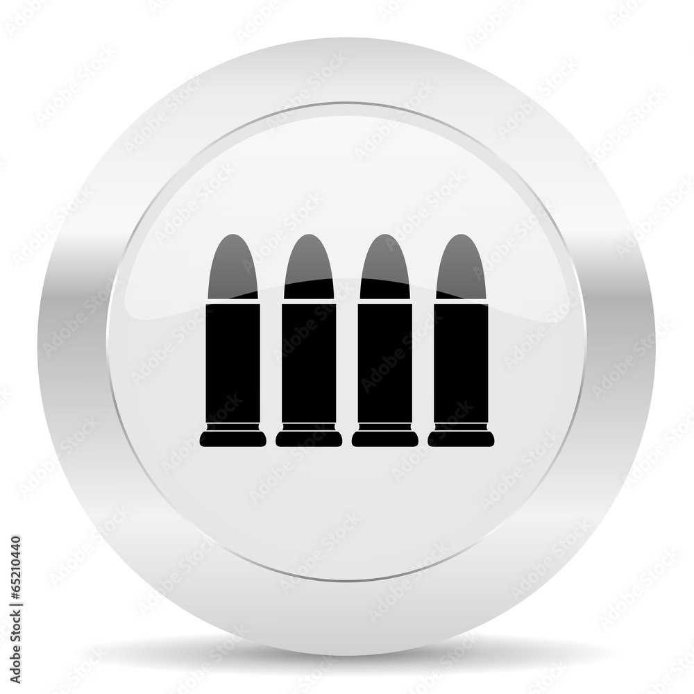 ammunition silver glossy web icon ammunition silver glossy web icon