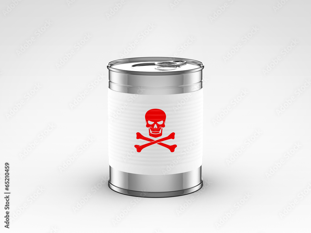food can with poison label
